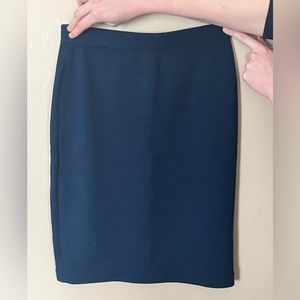 Vintage 1990s Navy Bodycon Pencil Skirt - Size Small